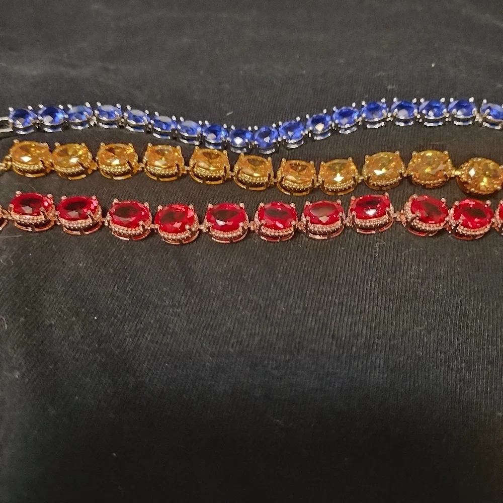 Set Of 3 Colorful Stone Bracelets